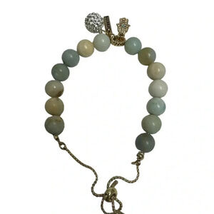 Amazonite breathe bracelet with hamsa charm